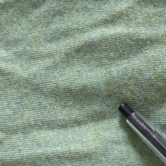 Aristo Eighteen Large 100% Merino Wool Green Quarter Zip Pullover - Picture 11 of 12